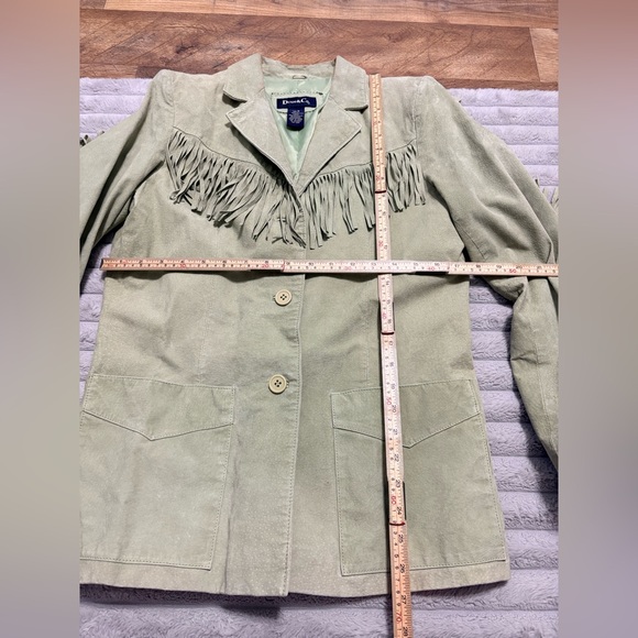 Denim & Co Genuine Suede Leather Fringe Jacket Women’s Small Western Boho - Picture 3 of 9